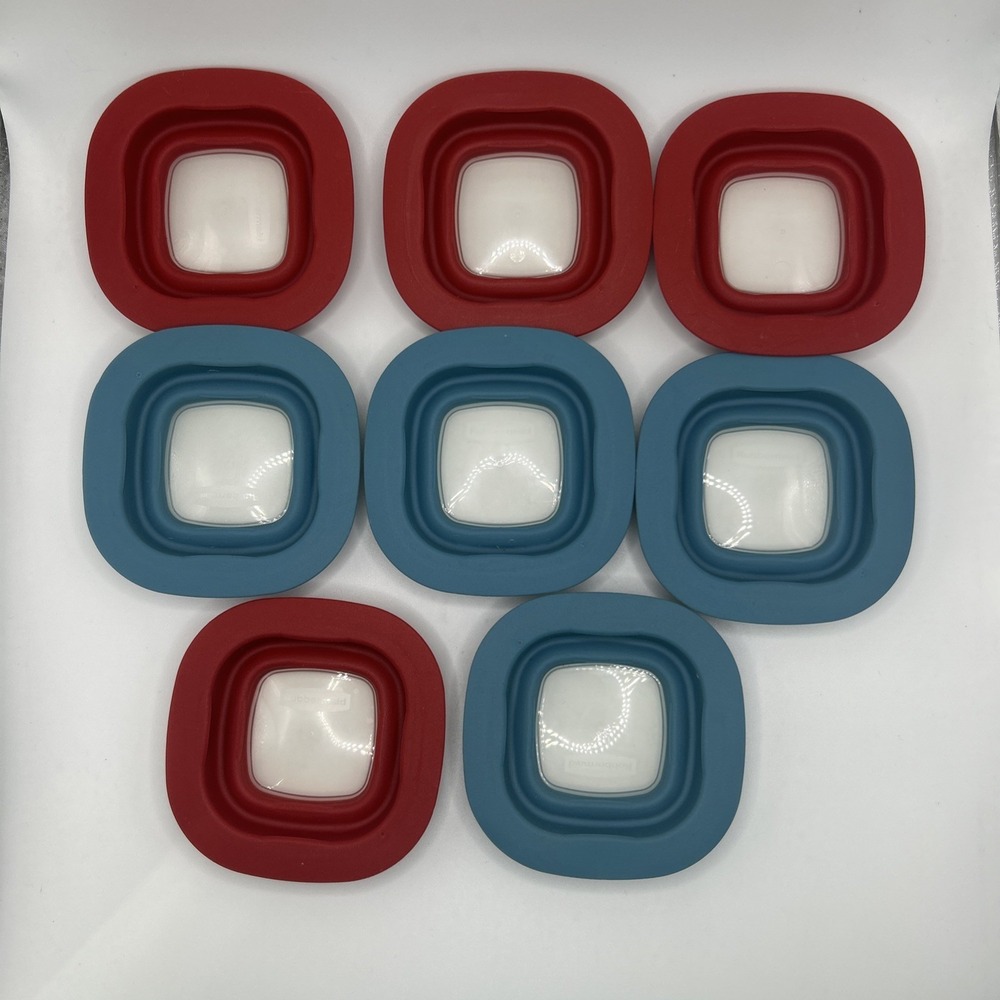 Rubbermaid Lot 8 Premier 7N93-10A Square 3"Replacement Container Window Lid
